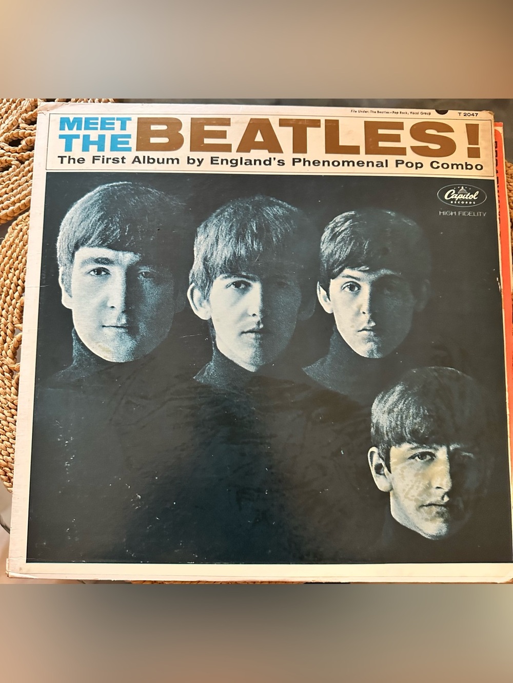 RARE: Original Meet The Beatles LP 1964 Capitol T-2047 Vinyl Record Album